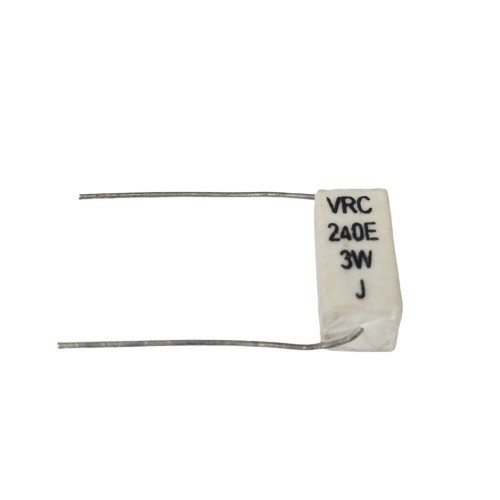 240E 3W 5% Axial Lead Ceramic Encased White Wire Wound Resistors image 1