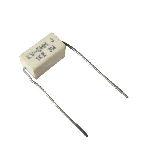 1.2K 3W 5% Axial Lead Ceramic Encased White Wire Wound Resistors image 1