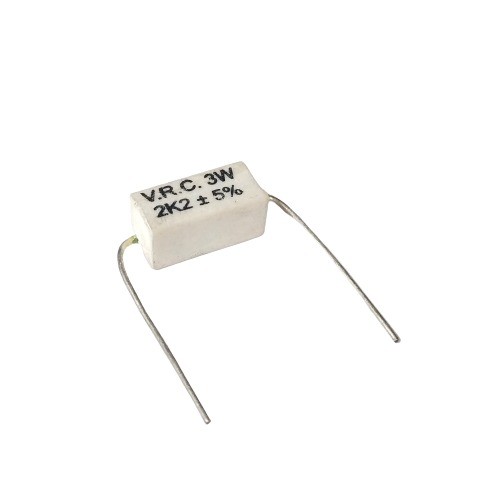 2.2K 3W 5% Axial Lead Ceramic Encased White Wire Wound Resistors image 1