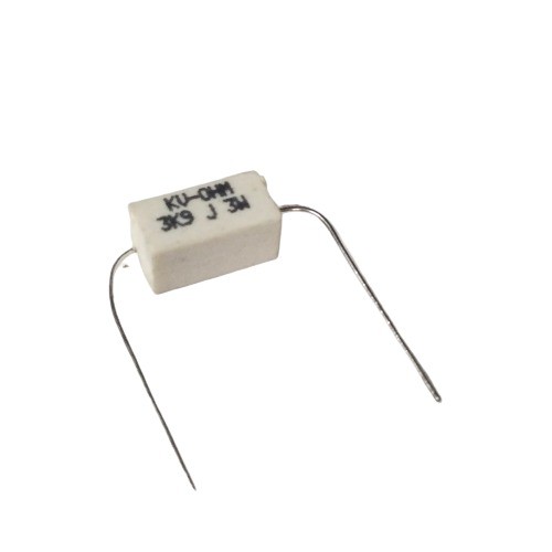3.9K 3W 5% Axial Lead Ceramic Encased White Wire Wound Resistors image 1