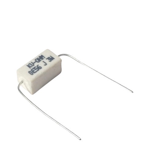 0.56 3W 5% Axial Lead Ceramic Encased White Wire Wound Resistors image 1
