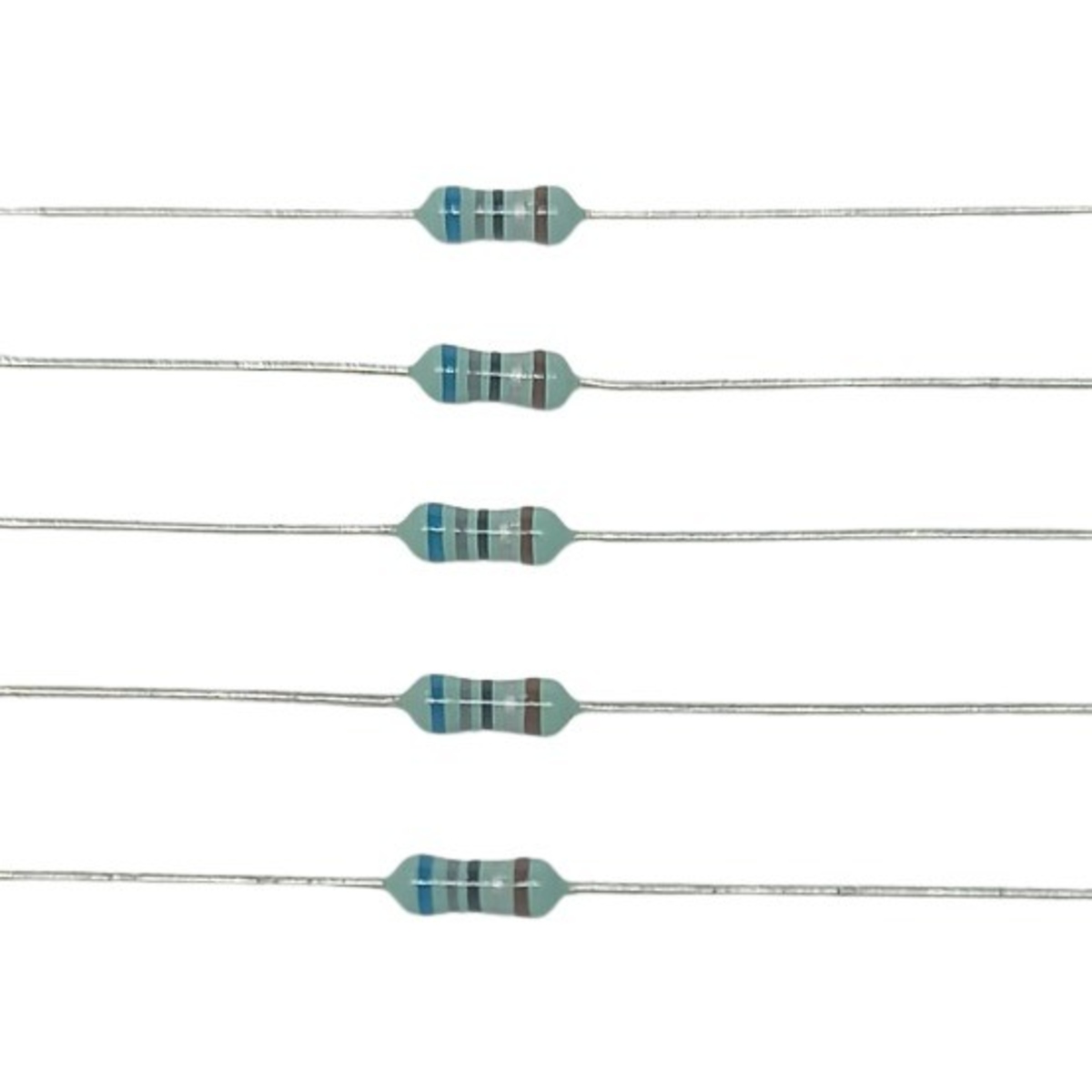 6.8 Ohm 1/4W 1% Metal Film Resistor (Precision Through Hole Resistor) image 1