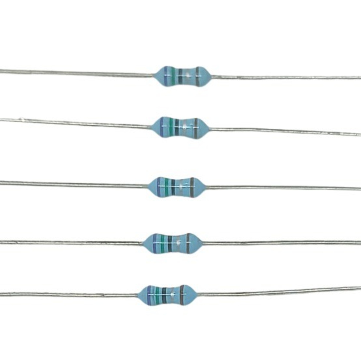 7.5 Ohm 1/4W 1% Metal Film Resistor (Precision Through Hole Axial Lead Resistor) image 1
