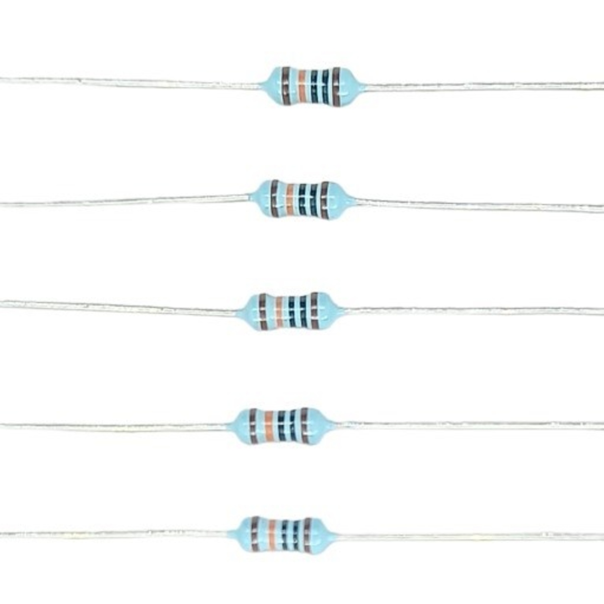 100K Ohm 1/4W 1% Metal Film Resistor (Precision Through Hole Resistor) image 1