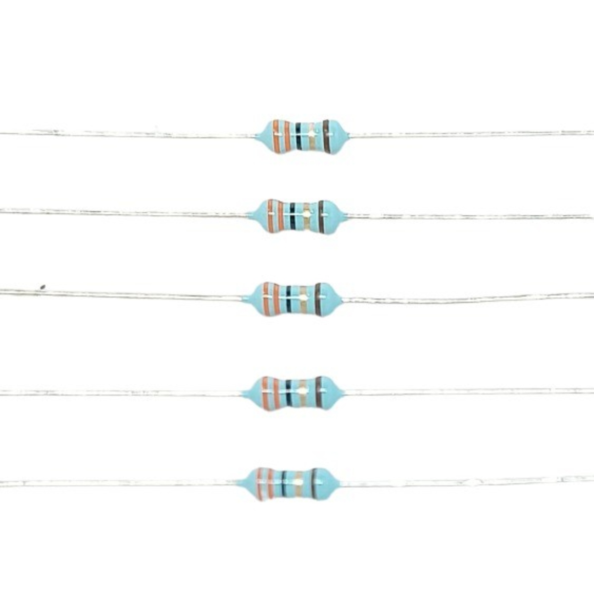33 Ohm 1/4W 1% Metal Film Resistor (33E Ohm Precision Through Hole Resistor) image 1