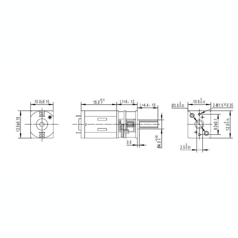 N20-12V-1000RPM Micro Metal Gearbox DC Motor (Mini Geared DC Motor) image 3