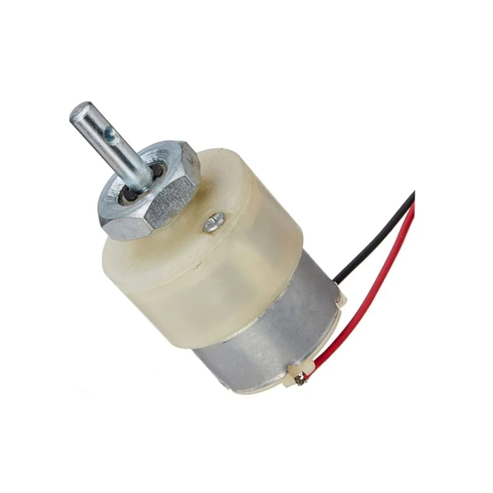 100RPM 12V DC Center Shaft Geared Motor (High Torque Metal Gear Motor)