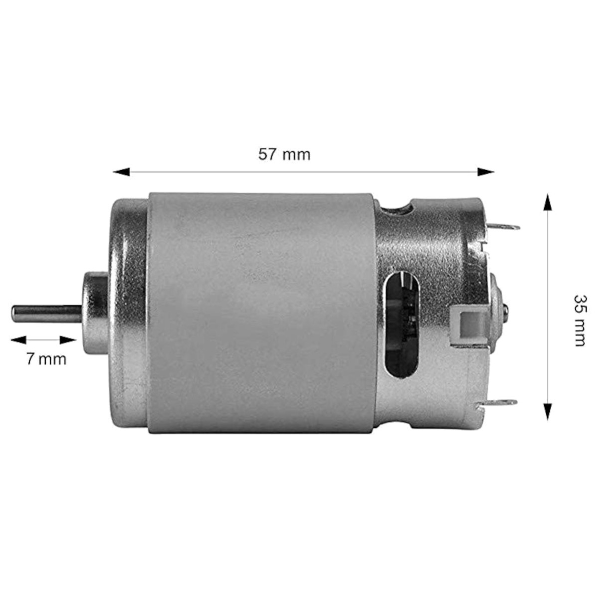 RS-555 12V High Torque DC Motor (Brushed DC Motor for Power Tools & DIY Projects) image 6