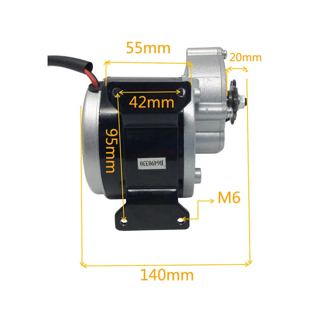 24V 250W MY1016Z2 Brushed DC E-Bike Motor 2750RPM Electric Bicycle Motor (MY1016Z2 Motor) image 2