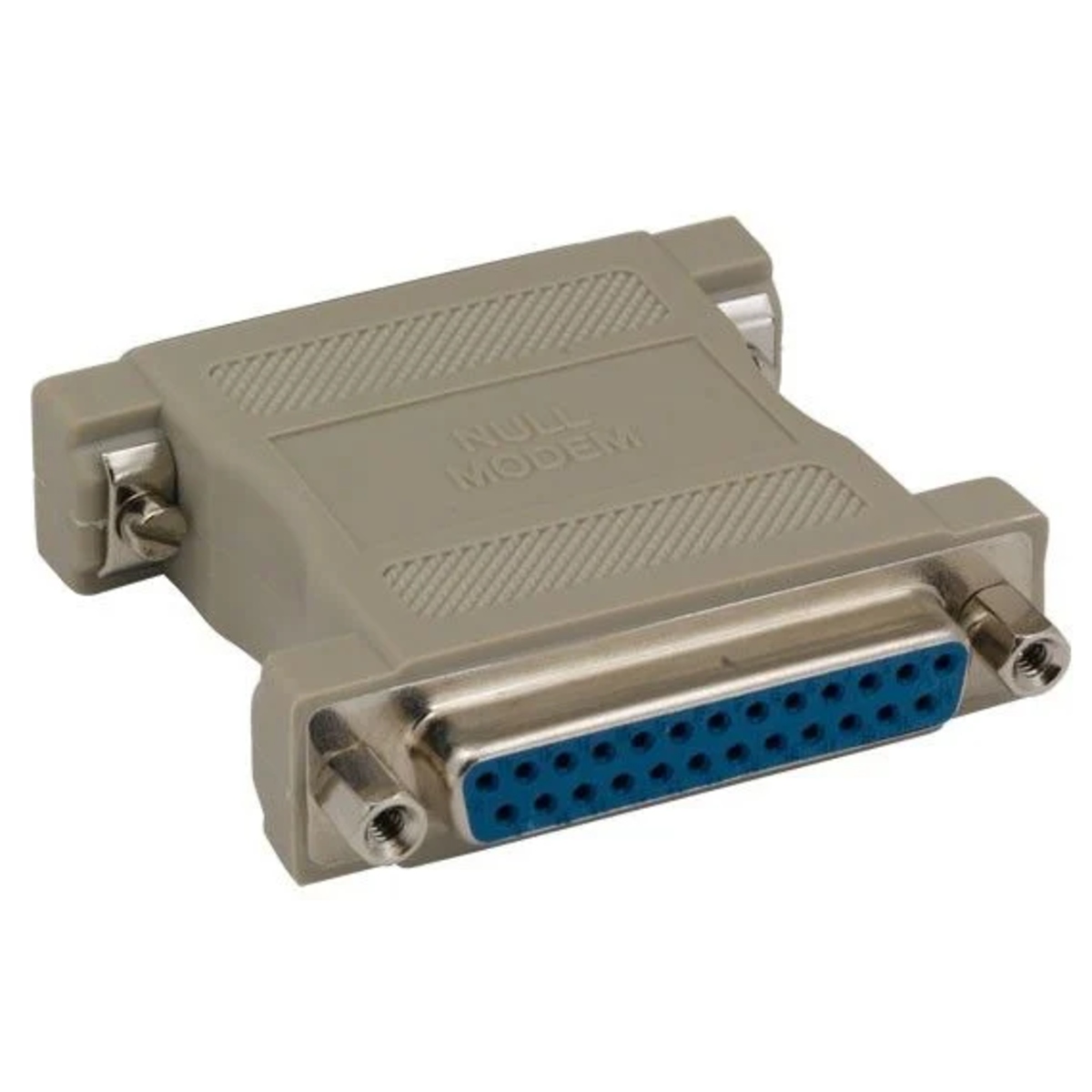 DB25 Male to DB25 Female Serial RS232 Null Modem Adapter (DB25 RS232 Adapter) image 1