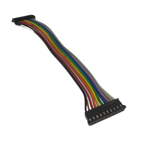 10 Pin Black Relimate Female To Female 252 2.54mm 140mm Length (IDC Jumper Cable Connector Wire for PCB and Electronic Applications) image 1