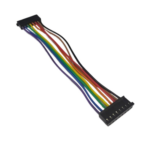 8 Pin Black 252 Relimate Female To Female 2.54mm 100mm Length (IDC Jumper Cable Connector Wire for PCB and Electronic Applications) image 1