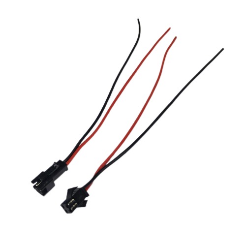 2 Pin Wire to Wire Black SM JST Hanging Connector Pair (2517/2518) 150mm Length (Male Female Inline Connector Cable for Power and Signal Applications) image 2