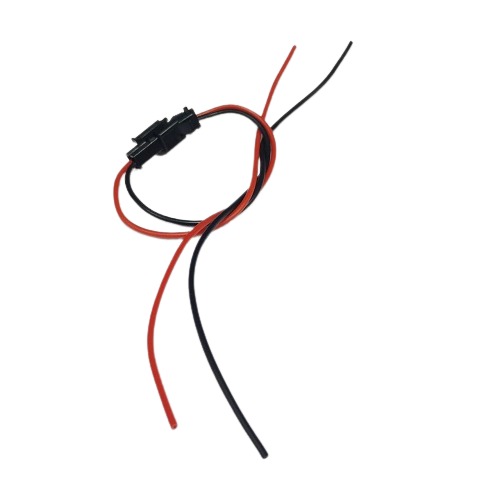 2 Pin Wire to Wire Black SM JST Hanging Connector Pair (2517/2518) 150mm Length (Male Female Inline Connector Cable for Power and Signal Applications) image 1