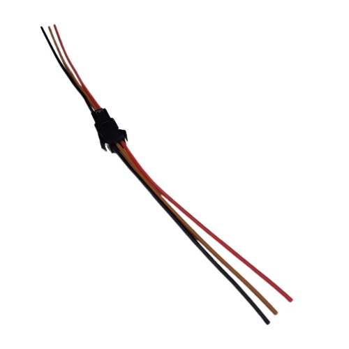 3 Pin Wire to Wire Black SM JST Hanging Connector Pair (2517/2518) 120mm Length (Male Female Inline Connector Cable for Power and Signal Applications) image 2