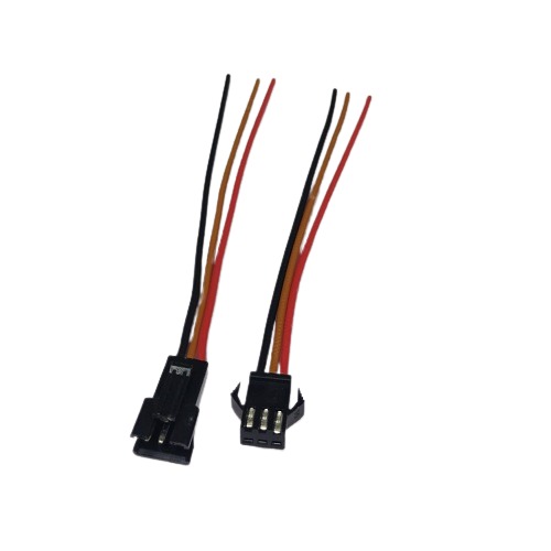 3 Pin Wire to Wire Black SM JST Hanging Connector Pair (2517/2518) 120mm Length (Male Female Inline Connector Cable for Power and Signal Applications) image 3