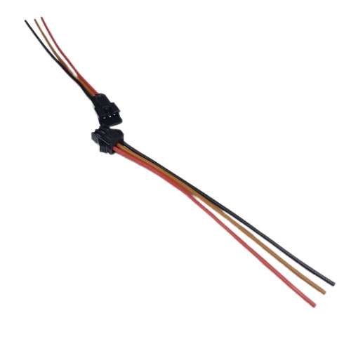 3 Pin Wire to Wire Black SM JST Hanging Connector Pair (2517/2518) 120mm Length (Male Female Inline Connector Cable for Power and Signal Applications) image 1