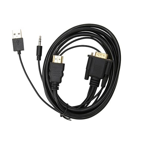 VGA to HDMI Adapter Cable 1080P with Audio & USB Power – 3 Meter image 2