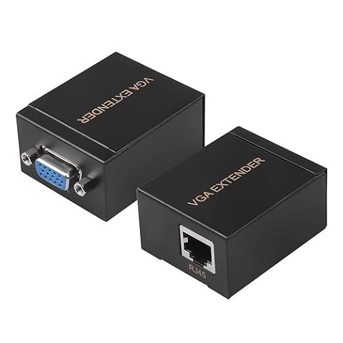 VGA Extender 60M over CAT5e/CAT6 Network Cable (1 Transmitter + 1 Receiver) image 1