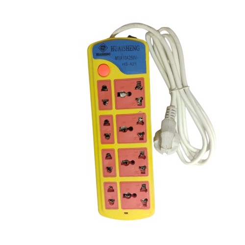 4 Universal Socket Extension Board with 1 Switch – 10A, 250V, 2 Meter 2-Pin Cable image 1
