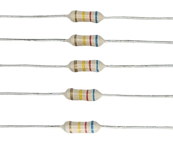620K 1/2W 5% Carbon Film Resistor image 1