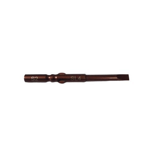 60MM / Dia 5mm Magnetic Slotted 801 Screwdriver Round Shank S2/SL4 Bit image 1