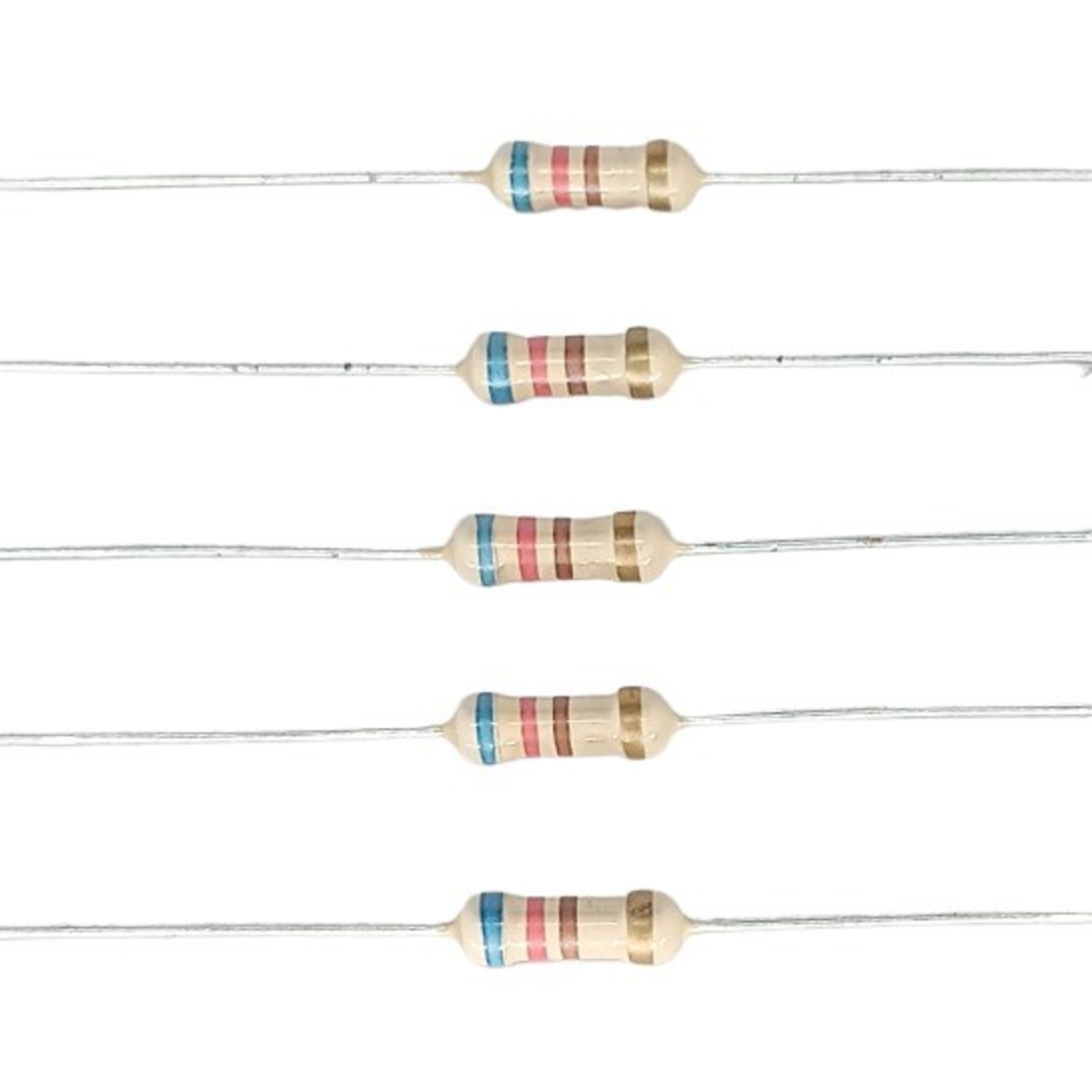 620 Ohm 1/2W 5% Carbon Film Resistor (Through Hole Resistor) image 1