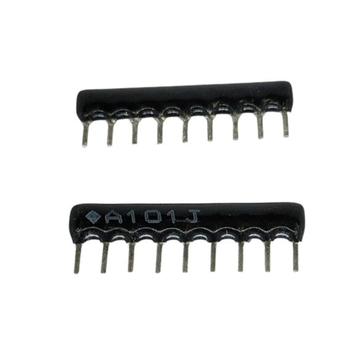 100 Ohm 9 Pin Resistor Network SIP (100E Single Inline Package Resistor Network) image 1