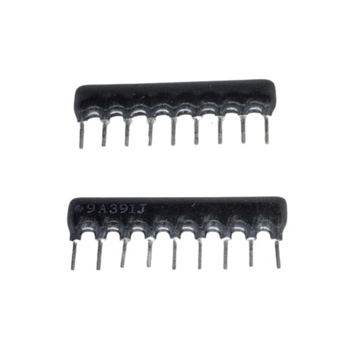 390 Ohm 9 Pin Resistor Network SIP (390E Single Inline Package Resistor Network) image 1