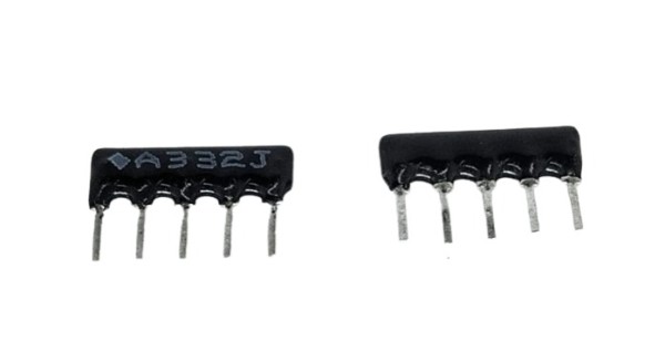 3.3K Ohm 5 pin Resistor Network SIP  image 1