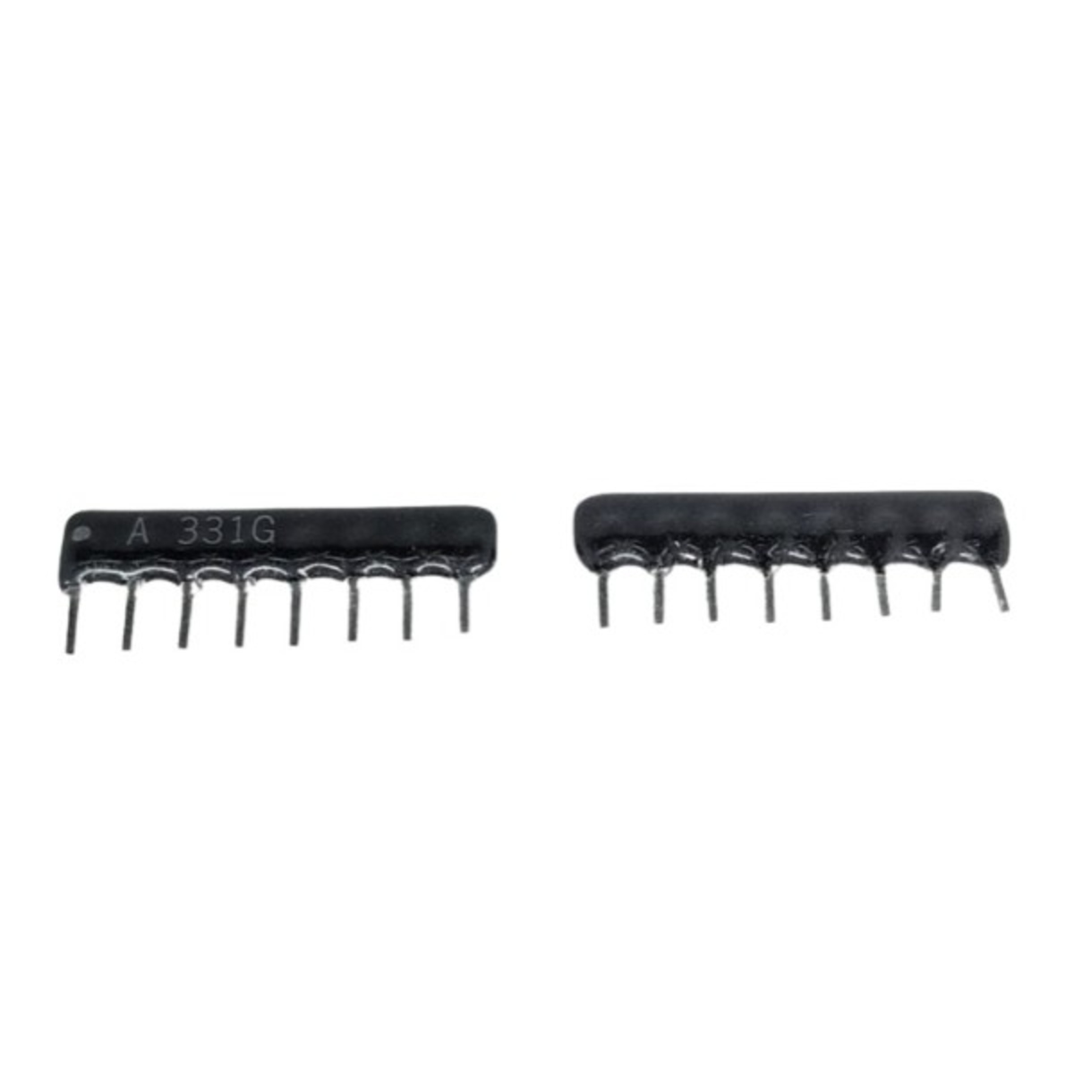 330 Ohm 8 Pin Resistor Network SIP (330E Single Inline Package Resistor Network) image 1