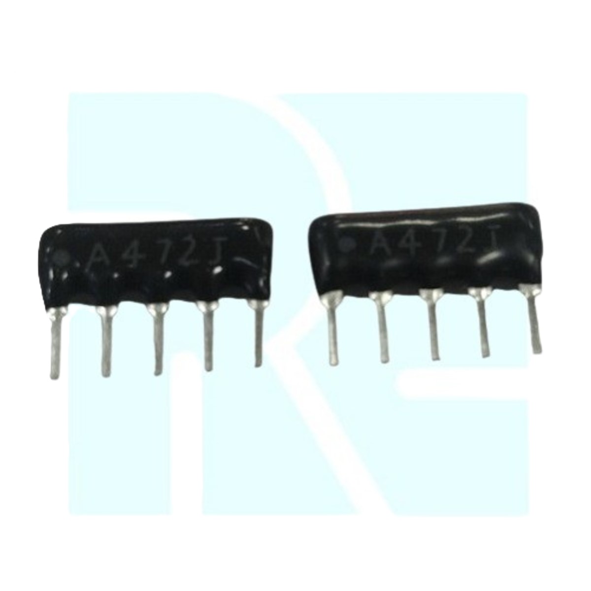4.7K Ohm 5 Pin Resistor Network SIP 2mm Pitch (4.7K Ohm Resistor Array) image 1