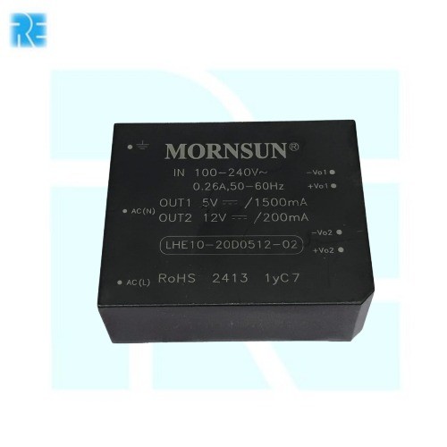 LHE1020D051202 Mornsun 10W AC DC Converter Dual Output 5V 1500mA and 12V 200mA Power Module (LHE1020D051202 Converter) image 1