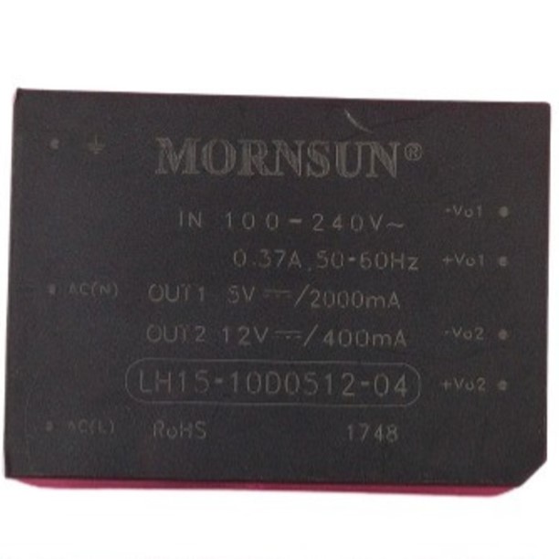 LH1510D051204 Mornsun 15W AC DC Converter Dual Output 5V 2A and 12V 400mA Power Module (LH1510D051204 Converter) image 1
