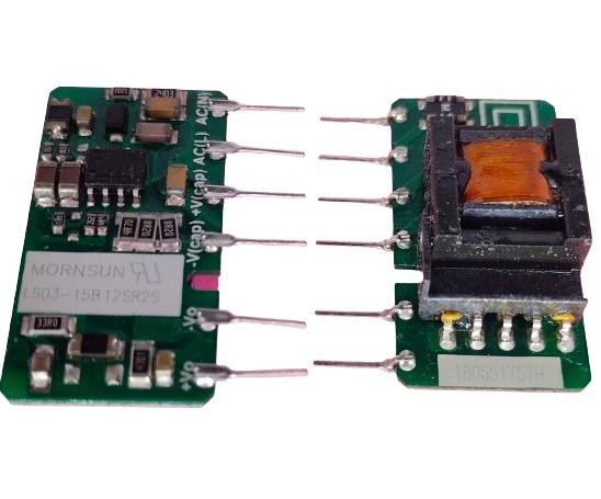 LS03-15B12SR2S 230VAC to 12V DC Isolated Converter Mornsun (3W AC-DC Power Module) image 1