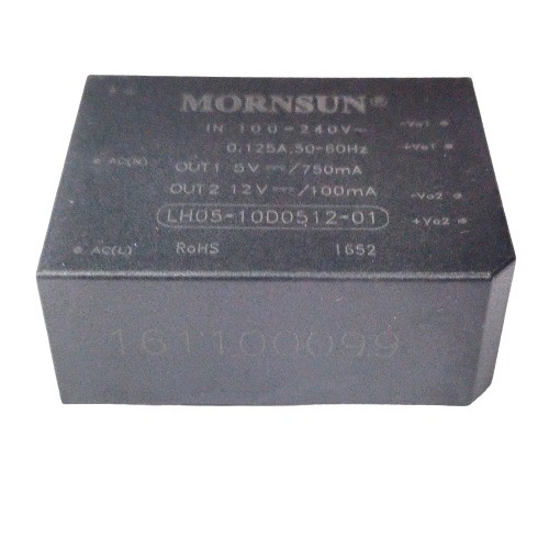 LH05-10D0512-01 100-240VAC to Dual Output 5V/750mA & 12V/100mA AC to DC Converter Mornsun (Dual Output Power Module) image 1