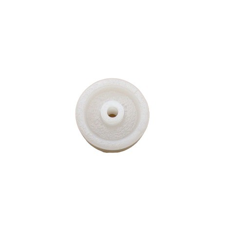 White Small Plastic Pulley Wheel 11x2x1.9 MM image 1