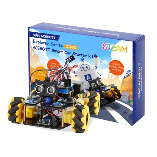 ACEBOTT Smart Car Starter Educational DIY Kit ESP32 Wifi-App Control QD001 image 1