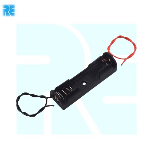 Battery Holder With Two 5" Cable For 1.5V AA Battery Single Cell image 2