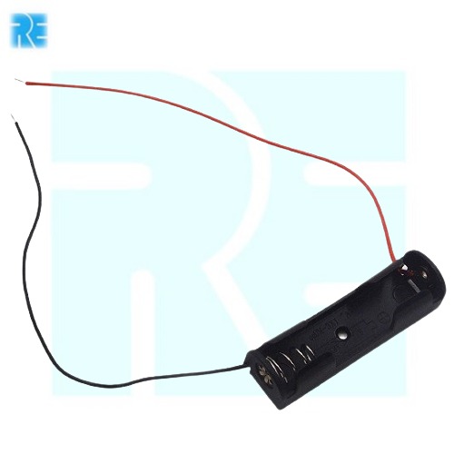 Battery Holder With Two 5" Cable For 1.5V AA Battery Single Cell image 1