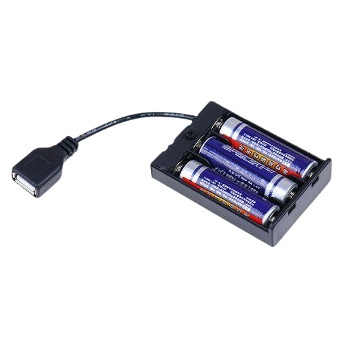 3 x AA Battery Holder Box with USB Female Plug, On-Off Switch and Cover (4.5V Battery Case) image 3