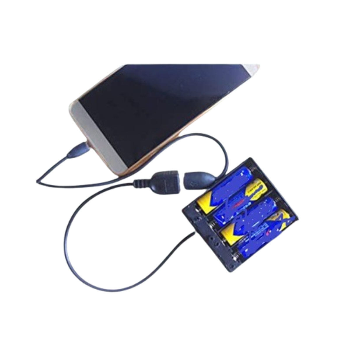 4 x AA Battery Holder Box with USB Female Plug, On-Off Switch and Cover (6V Battery Case) image 3