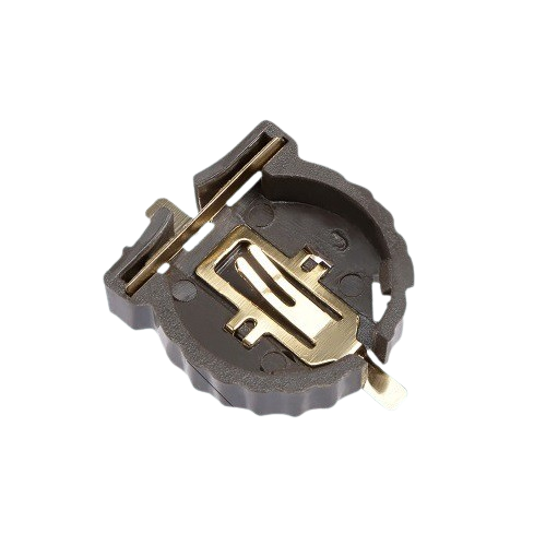 CR1220 3V SMD Horizontal Battery Holder (Brown Gold-Plated PCB Coin Cell Holder) image 1