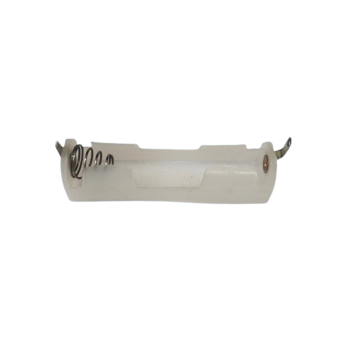 Single AA Plastic Battery Holder (White, 1 Cell Open Holder) image 2