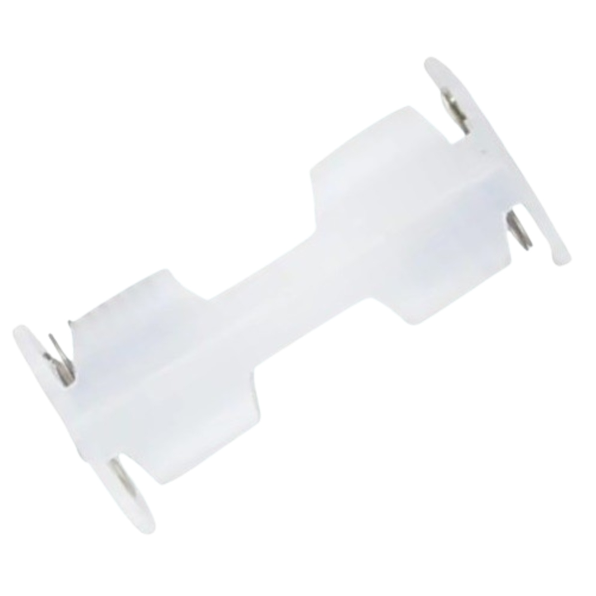 2 x AA White Plastic Battery Holder (2 Cell Open Battery Holder) image 2