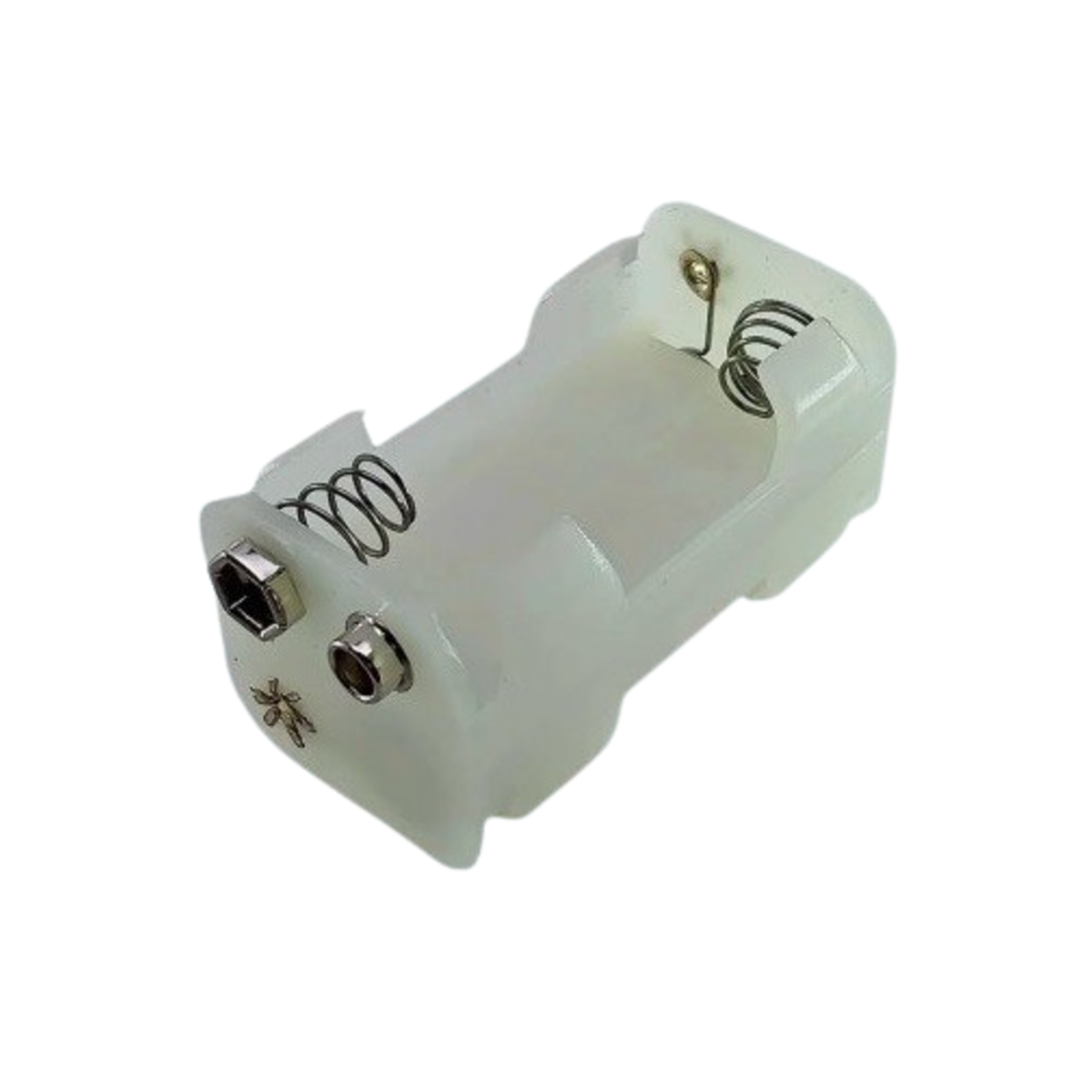 4 x AA White Plastic Battery Holder with 9V Snap Connector (4 Cell Battery Holder)