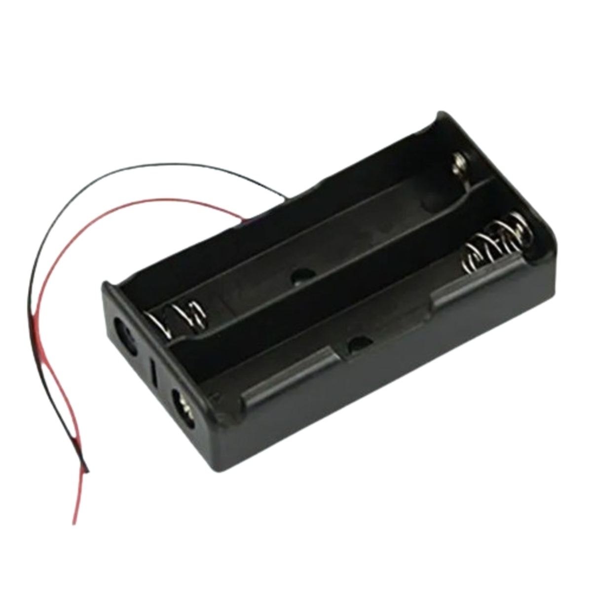 18650 x 2 Battery Holder Case without Cover with Wire Leads (Dual Cell Plastic Battery Holder) image 3