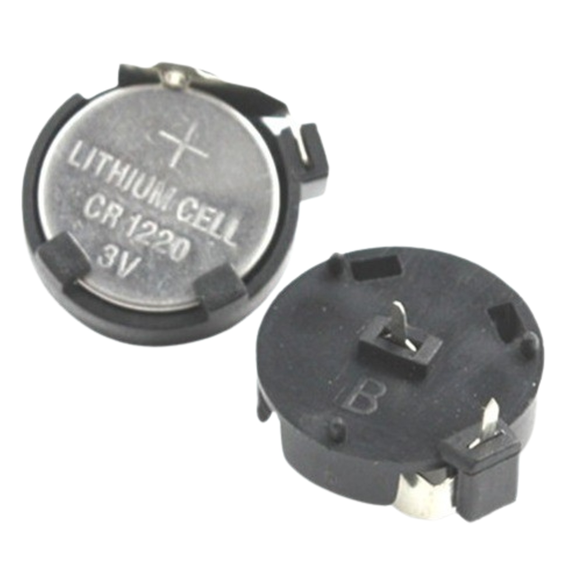 CR1225 / CR1220 Leaf Spring Contact Coin Cell Battery Holder (12mm PCB Mount Holder) image 4