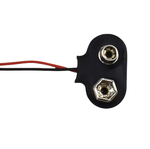 9V Battery Buckle Snap T Type Connector with 15cm Cable (Black Battery Clip) image 3