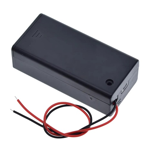 9V Battery Holder with ON Off Switch Black Cover Lead Wire image 4